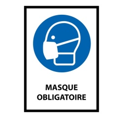 Panneau port du Masque obligatoire - M016 - Norme ISO 7010