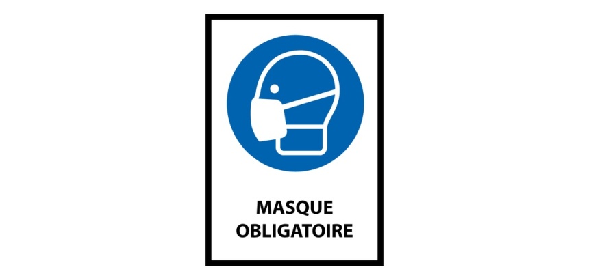 Panneau port du Masque obligatoire - M016 - Norme ISO 7010