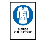 Panneau EPI Port de la blouse obligatoire M059 ISO 7010