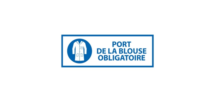 Panneau d'Obligation - Port de la Blouse Obligatoire M059 - ISO 7010