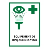 Panneau sécurité E011 – Rinçage oculaire – Norme ISO 7010 Vinyle Souple Autocollant A4