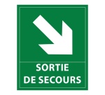 Panneau directionnel - Sortie de secours - E004 - 300x250 mm