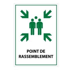 Panneau premiers secours - Point de Rassemblement - E007 - ISO 7010