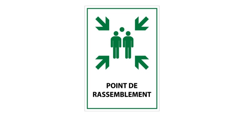 Panneau premiers secours - Point de Rassemblement - E007 - ISO 7010