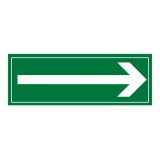 Signalétique d'orientation - Flèche à droite - 210 x 75 mm 350 x 125 mm PVC 2 mm