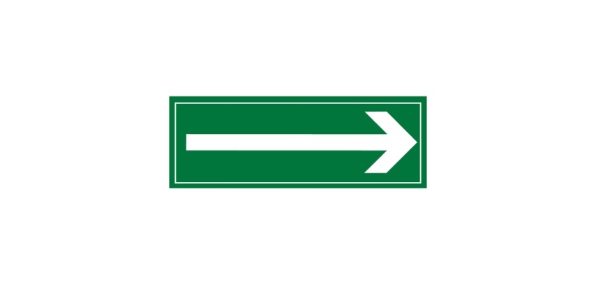 Signalétique d'orientation - Flèche à droite - 210 x 75 mm