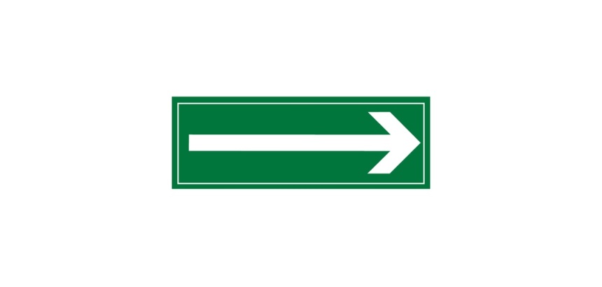 Signalétique d'orientation - Flèche à droite - 210 x 75 mm