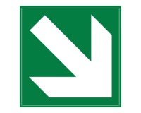 Panneau d'Évacuation - Flèche Diagonale Bas Droite - ISO 7010