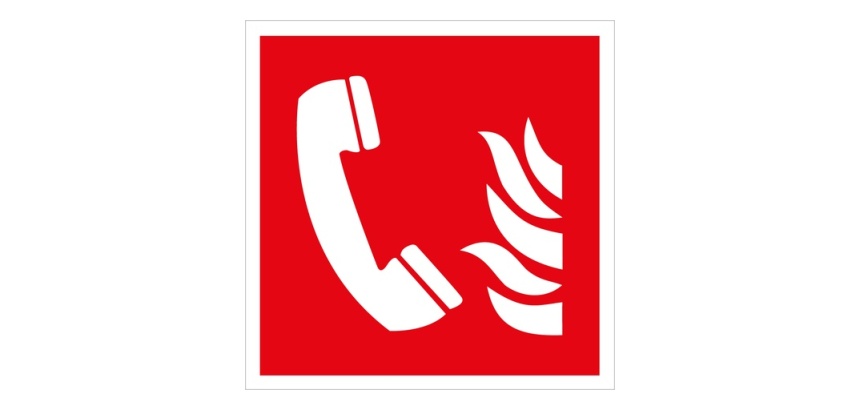 Panneau - Téléphone à utiliser en cas d'incendie - F006 - ISO 7010