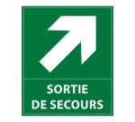 Panneau évacuation - Sortie de secours - 300x250 mm