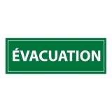 Panneau d'évacuation - Signalétique de sécurité incendie 350 x 125 mm PVC 2 mm