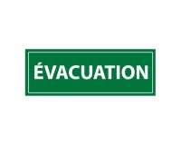 Panneau d'évacuation - Signalétique de sécurité incendie 210 x 75 mm Vinyle Souple Autocollant