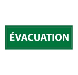 Panneau d'évacuation - Signalétique de sécurité incendie
