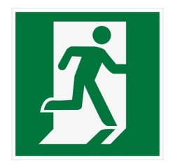 Panneau Sortie de secours droite - Secours et évacuation - ISO 7010