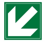 Panneau sginalétique évacuation - Flèche diagonale