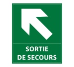 Panneau évacuation - Sortie de secours - 300x250 mm