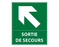 Panneau évacuation - Sortie de secours - 300x250 mm