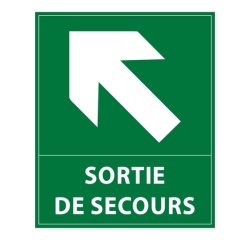 Panneau évacuation - Sortie de secours - 300x250 mm