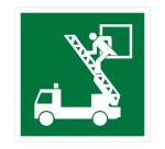 Panneaux ISO 7010 d'évacuation carrés "Fenêtre de secours" - E017