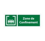 Panneau Zone de confinement avec texte - paysage