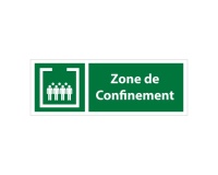 Panneau de signalétique rectangulaire - Zone de confinement