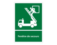 Panneau d'évacuation - Pictogramme Fenêtre de secours - ISO 7010