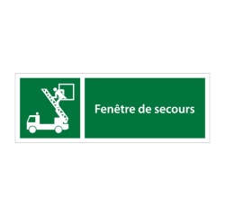 Panneau évacuation - Fenêtre de secours - E017 - ISO 7010 210 x 75 mm Vinyle