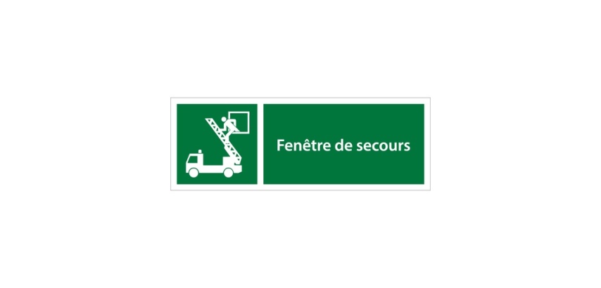 Panneau évacuation - Fenêtre de secours - E017 - ISO 7010