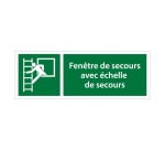Panneaux évacuation - Fenêtre et échelle de secours - E016 210 x 75 mm Vinyle