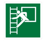 Panneau Evacuation - Fenêtre secours échelle - E016 - ISO 7010