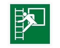 Panneau Evacuation - Fenêtre secours échelle - E016 - ISO 7010