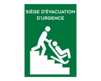 Panneau évacuation - Siège d'évacuation d'urgence - 210x150 mm Vinyle Souple Autocollant