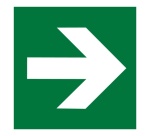 Panneau directionnel d'évacuation – Signalisation conforme ISO