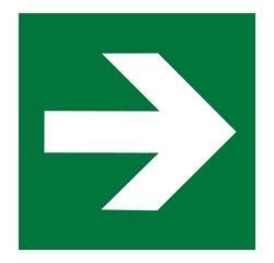 Panneau directionnel d'évacuation – Signalisation conforme ISO