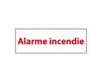 Panneau de signalétique - Alarme Incendie - 210 x 75 mm Vinyle Souple Autocollant