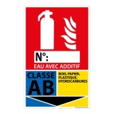 Panneau Incendie - Extincteur Classe AB - 160 x 250 mm PVC 2 mm
