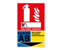 Panneau Incendie - Extincteur Classe AB - 160 x 250 mm Vinyle Souple Autocollant