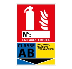 Panneau Incendie - Extincteur Classe AB - 160 x 250 mm