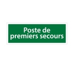 Panneau adhésif - Poste de premiers secours - Évacuation 210 x 75 mm Vinyle