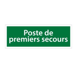 Panneau adhésif - Poste de premiers secours - Évacuation 210 x 75 mm Vinyle