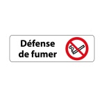 Signalétique d'interdiction - Défense de fumer - P002 - ISO 7010 150 x 47 mm Blanc
