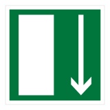 Panneau d'Évacuation - Flèche Directionnelle - F001 - ISO 7010 250 x 250 mm PVC 2 mm