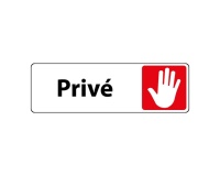Panneau accès interdit - Pictogramme Privé - Fixation adhésive