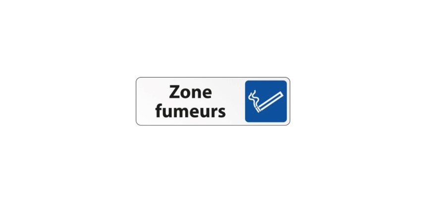 Panneau Information - Zone fumeurs avec Pictogramme Cigarette