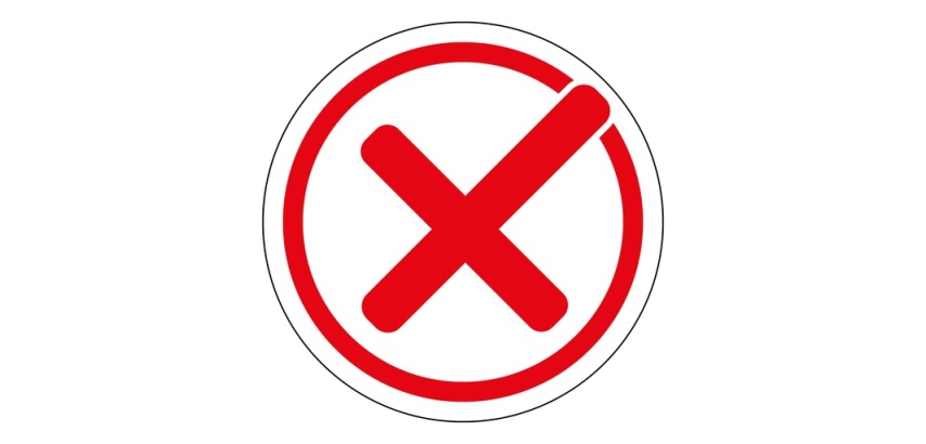 Panneau adhésif - Coche rouge - Signalisation d'interdiction