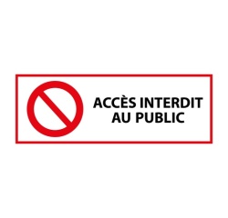 Panneau Interdiction - Accès interdit au public - ISO 7010