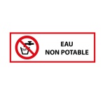 Panneau d'interdiction - Pictogramme Eau non potable - ISO 7010
