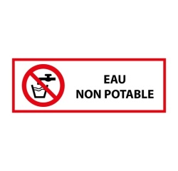 Panneau d'interdiction - Pictogramme Eau non potable - ISO 7010