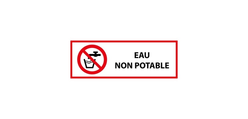 Panneau d'interdiction - Pictogramme Eau non potable - ISO 7010