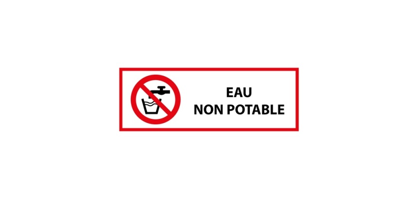 Panneau d'interdiction - Pictogramme Eau non potable - ISO 7010